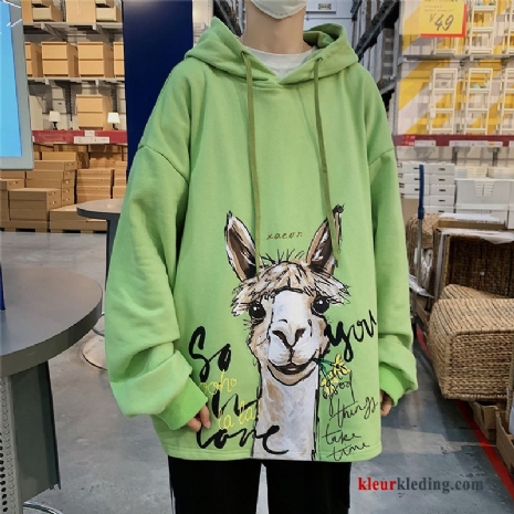 Voorjaar Mooi Groen Heren Losse Super Hoodie Jas