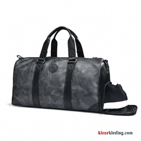 Wandelrugzak Camouflage Geschiktheid Reizen Reis Trend Messenger Tas Rechtbanken Heren Zwart