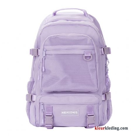 Wandelrugzak Purper Dames Casual Grote Capaciteit Rugzak Student Reizen Echte