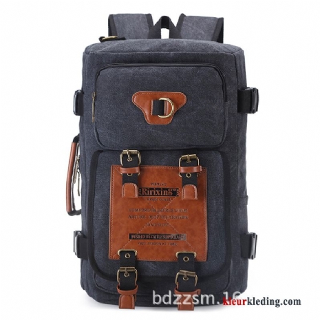 Wandelrugzak Tas Rugzak Canvas Multi-purpose Nieuw Alpinisme Heren Trend Zwart