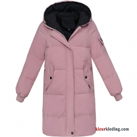 Winter Dames Katoenen Jas Nieuw Trend Dikke Populair Roze