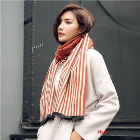 Winter Student Dual Gebruik Groot Sjaal Blijf Warm Dames Herfst Oranje